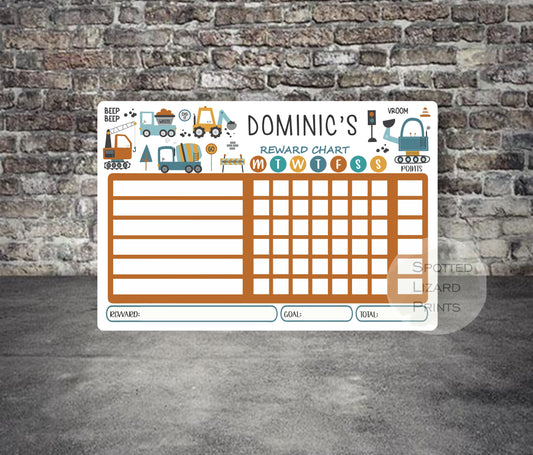 Personalised reward chart - Positive behaviour chart - Good behaviour Chart - Reward chart - Gift for Kids - behaviour management chart
