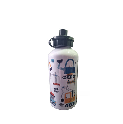 Personalised Water Bottle. Unique Hand printed Gift for Kids. Great for Digger enthusiasts. 