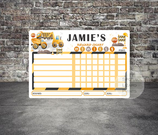 Personalised reward chart - Positive behaviour chart - Good behaviour Chart - Reward chart - Gift for Kids - behaviour management chart