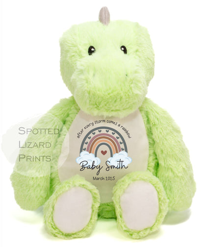 After Every Storm comes a rainbow Baby Teddy - IVF New baby arrival gift, new baby soft toy | miracle baby | rainbow baby