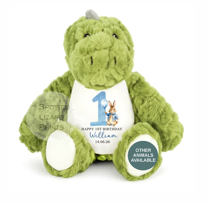 Personalised First Birthday , 1st Birthday Gift Boy Teddy, 1st Baby Boy, Birthday Present, Personalised 1st Birthday Soft Toy