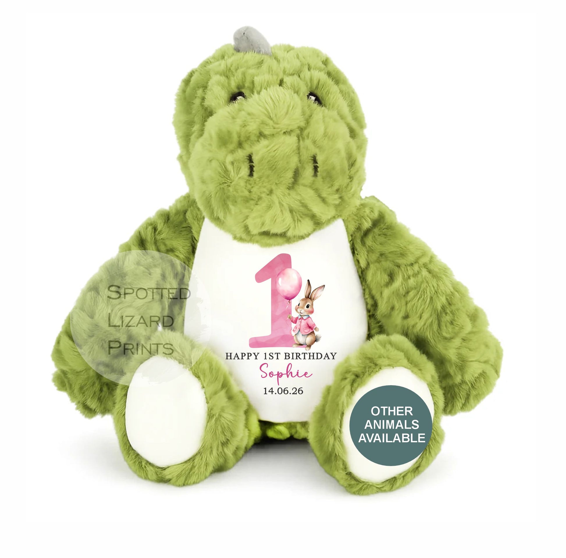 Personalised First Birthday , 1st Birthday Gift Girl Teddy, 1st Baby Girl, Birthday Present, Personalised 1st Birthday Soft Toy