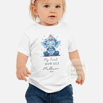 My First Diwali Personalised Baby - First Diwali sleepsuit - 1st Diwali Gift - Festival of Light Hindu Sikh Celebration - Diwali Baby Outfit