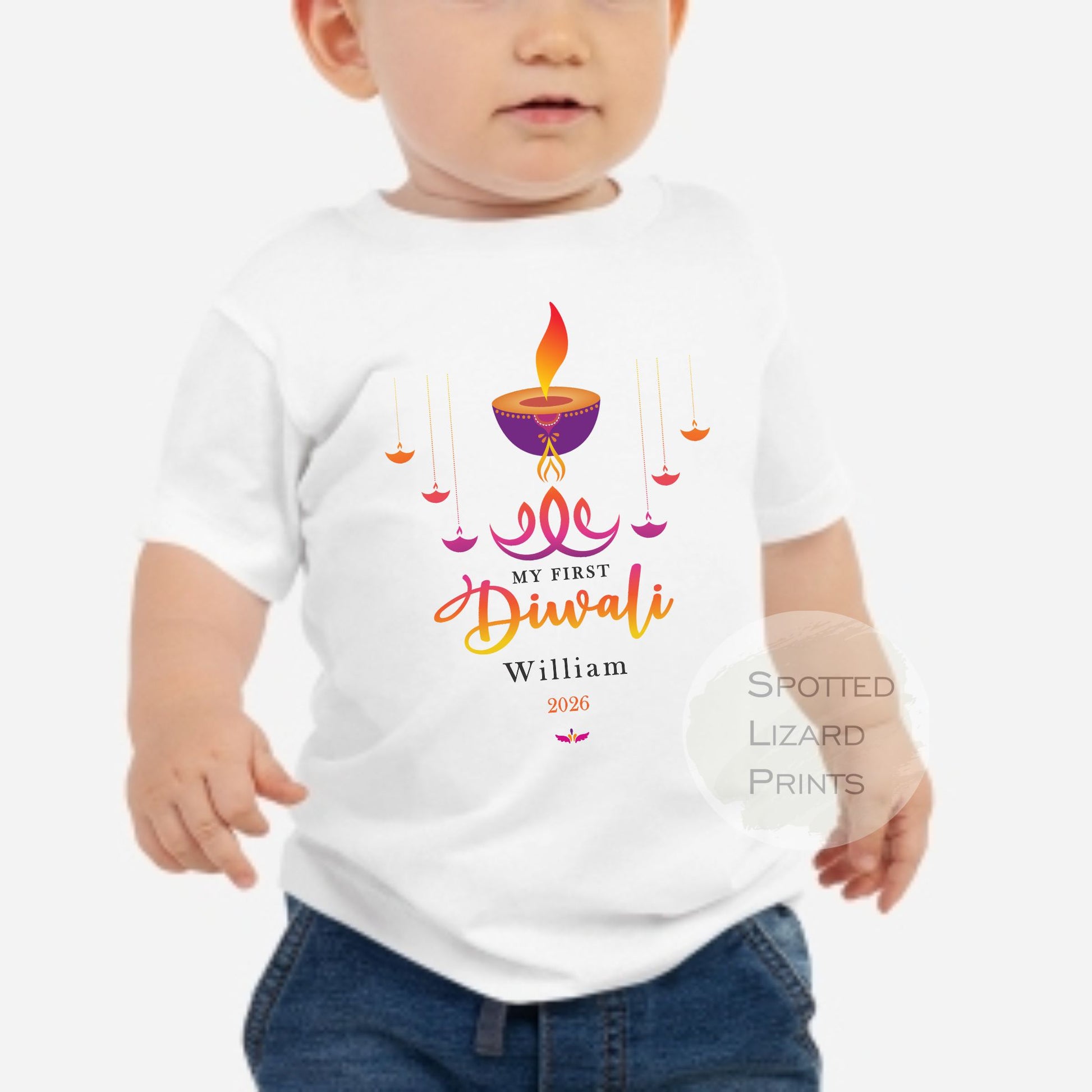 My First Diwali Personalised Baby - First Diwali sleepsuit - 1st Diwali Gift - Festival of Light Hindu Sikh Celebration - Diwali Baby Outfit