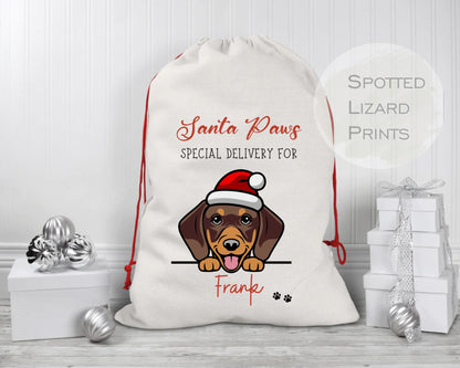 Pet Santa sack personalised Bag