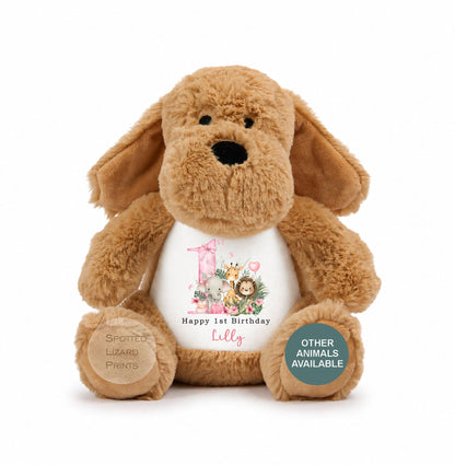 Personalised 1st Birthday Teddy | Baby First Birthday Gift | Custom Name Soft Toy | Kids Cuddly Toy Keepsake | Personalised Baby Gift UK