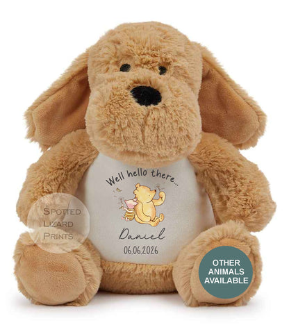 personalised new baby teddy