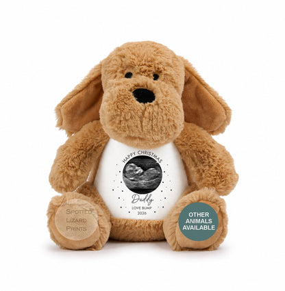 Christmas Gift From Baby to Daddy, Personalised Photo Teddy, First Christmas Daddy Gift, Baby Scan Teddy Bear, New Dad Xmas Keepsake