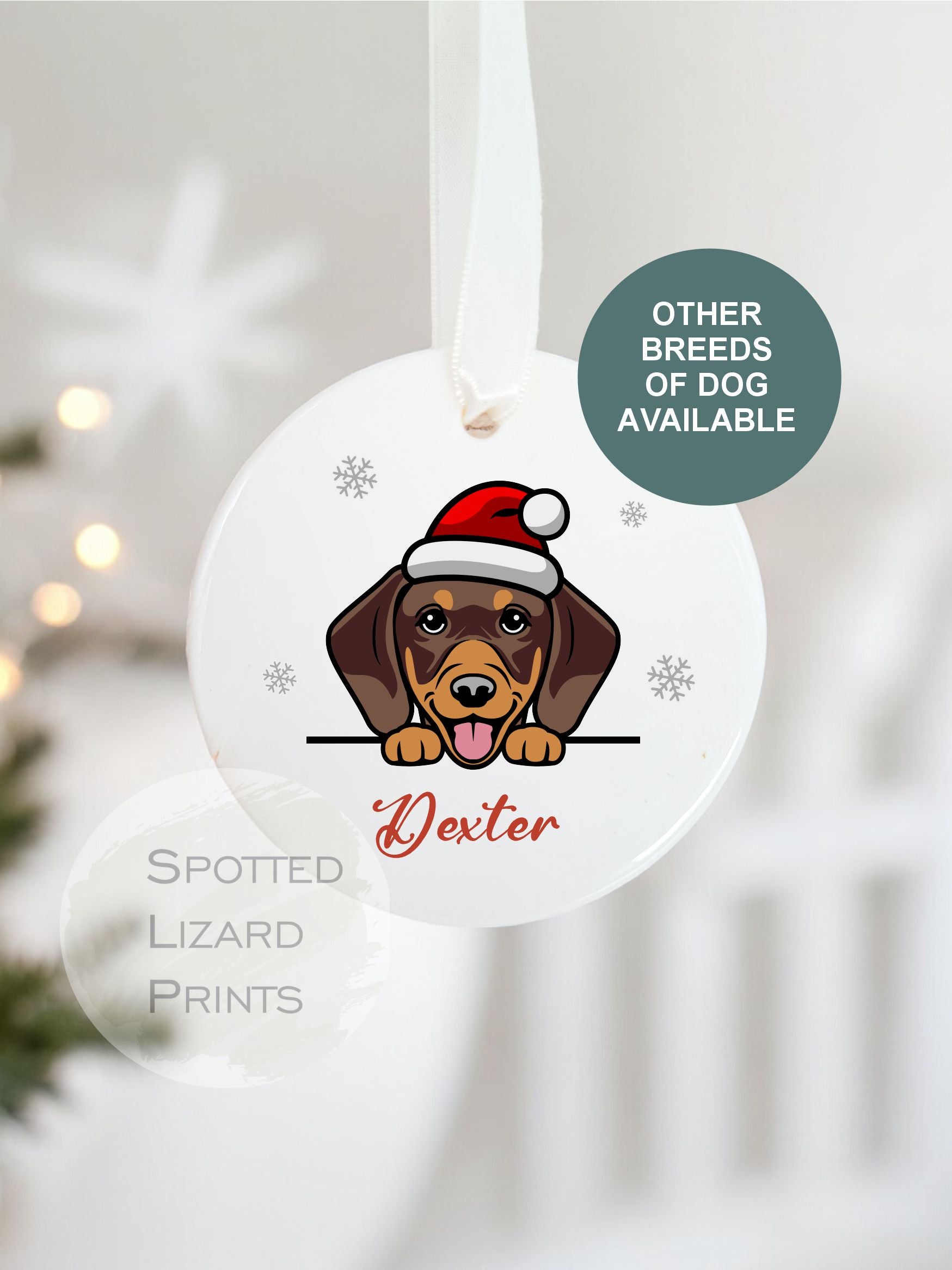 Personalised Dog Christmas bauble, puppy first Christmas bauble