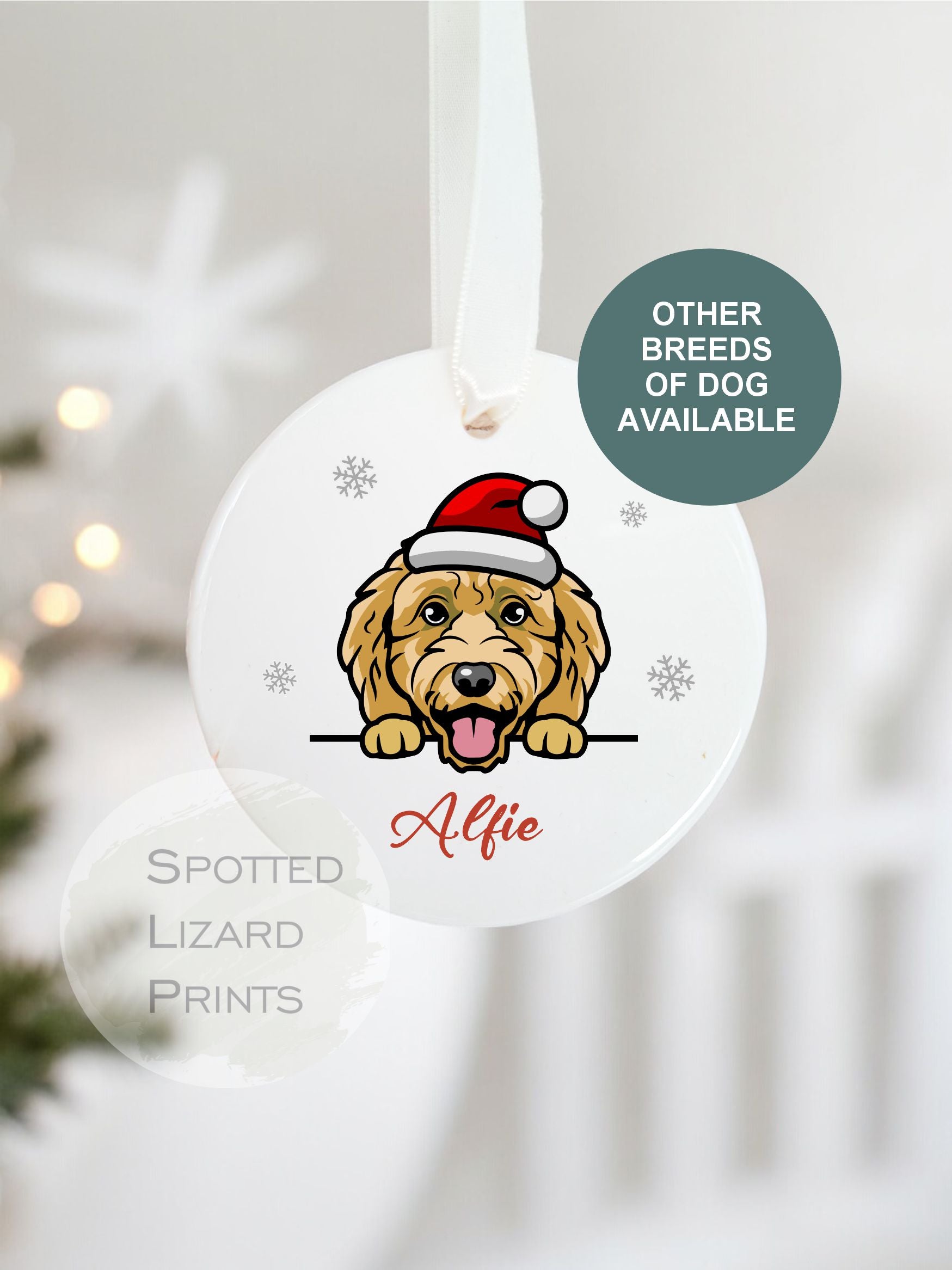 Personalised Dog Christmas bauble, puppy first Christmas bauble
