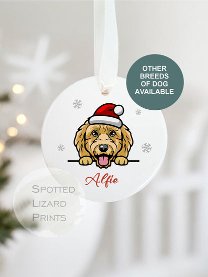 Personalised Dog Christmas bauble, puppy first Christmas bauble