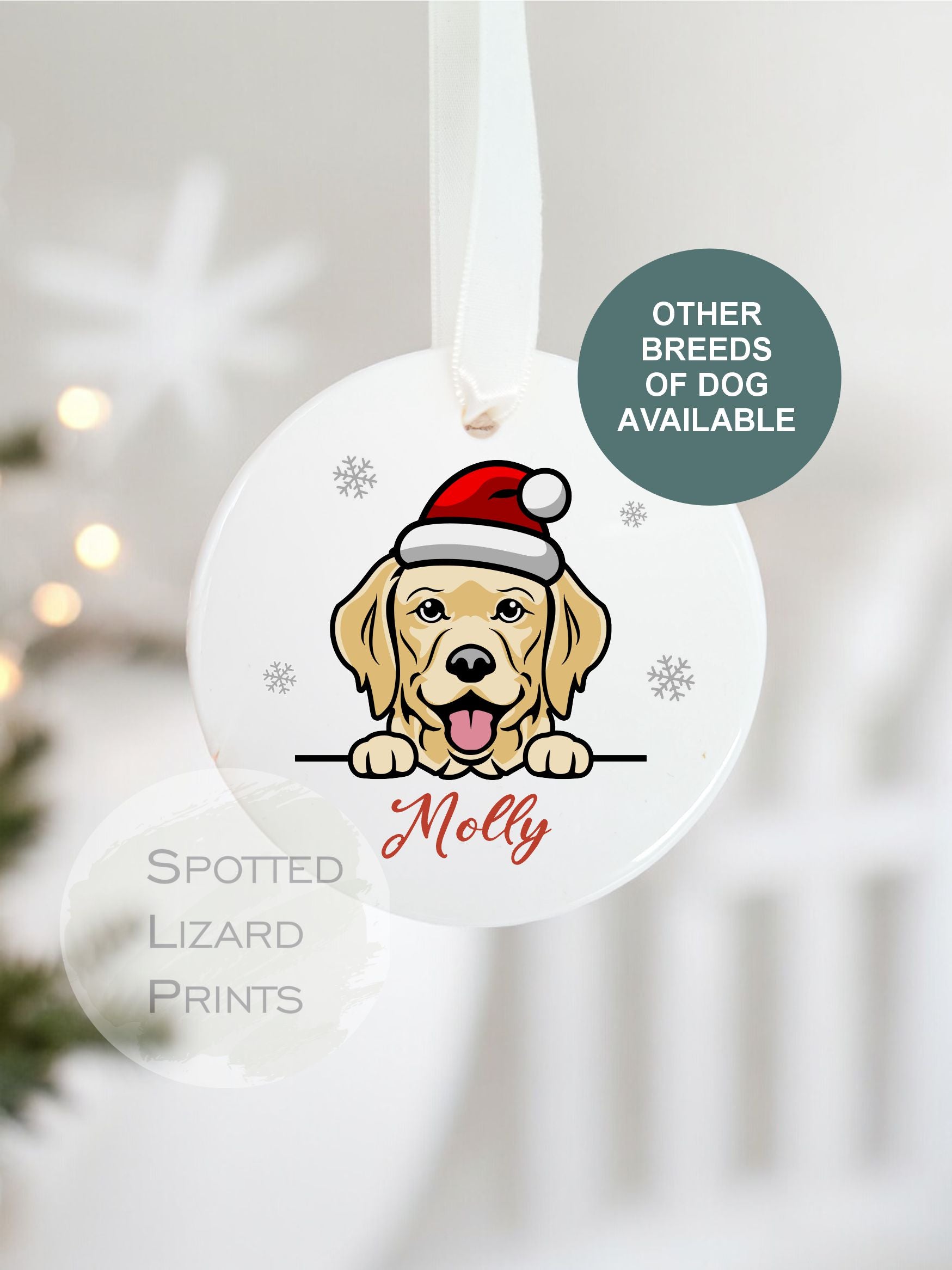 Personalised Dog Christmas bauble, puppy first Christmas bauble