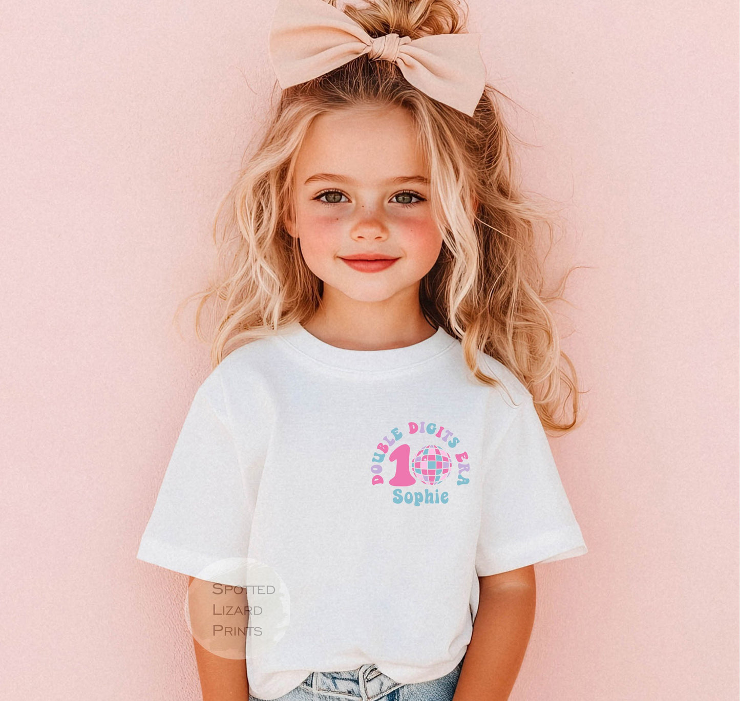Personalised in my Double Digit Era Birthday T-shirt