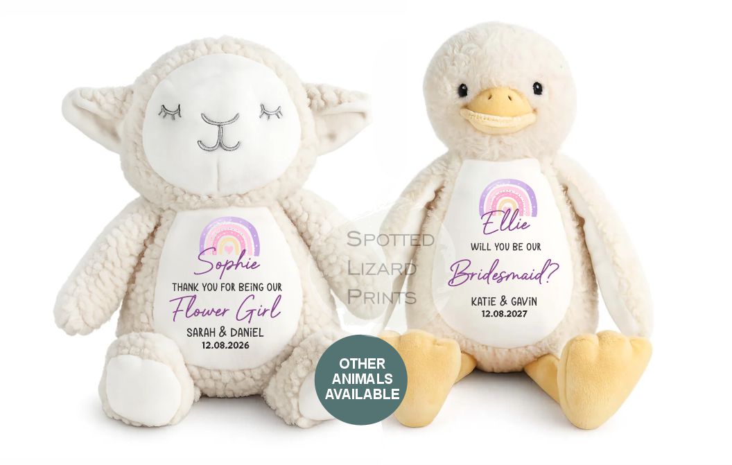 personalised flower girl teddy