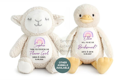 personalised flower girl teddy