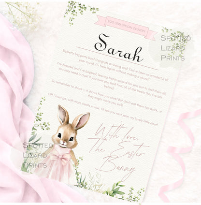 Personalised Easter Bunny Letter