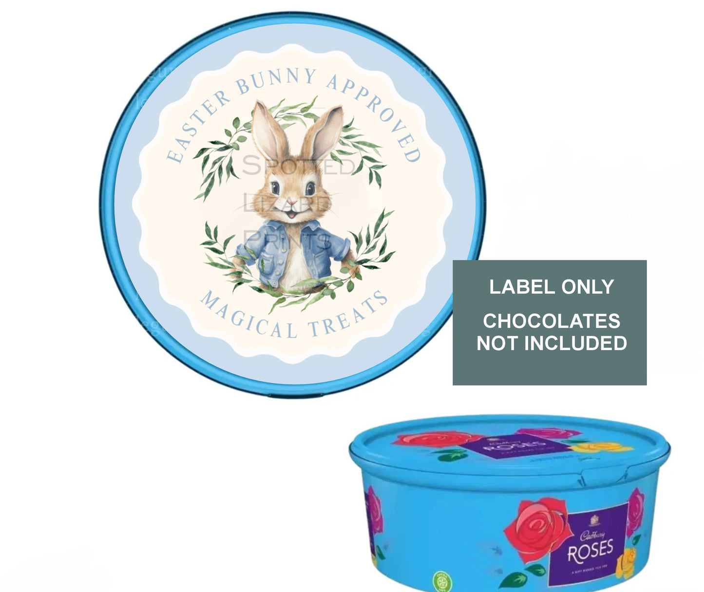 Easter Chocolate Tub Labels, From the Easter Bunny Stickers 