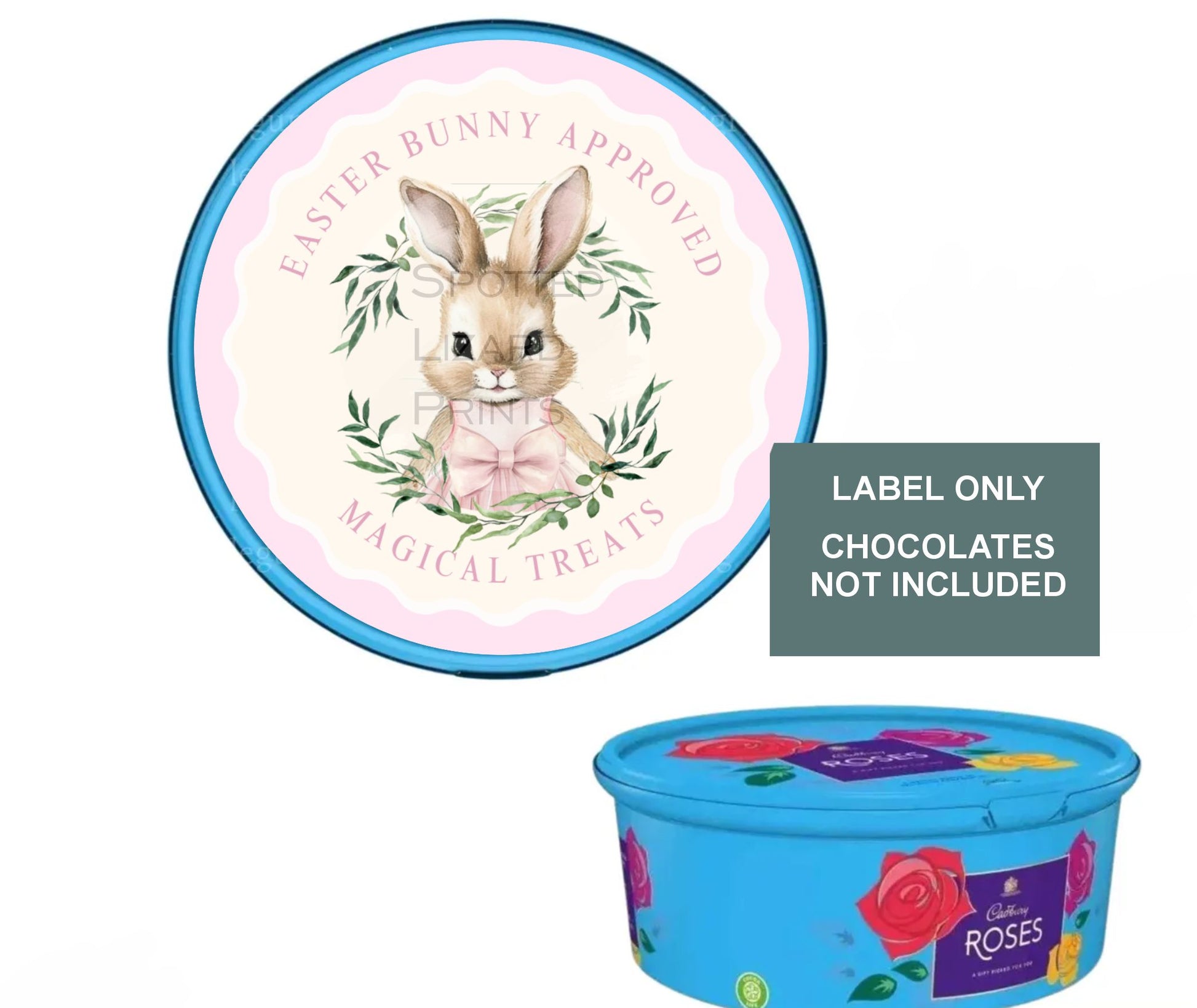 Easter Chocolate Tub Labels, From the Easter Bunny Stickers 