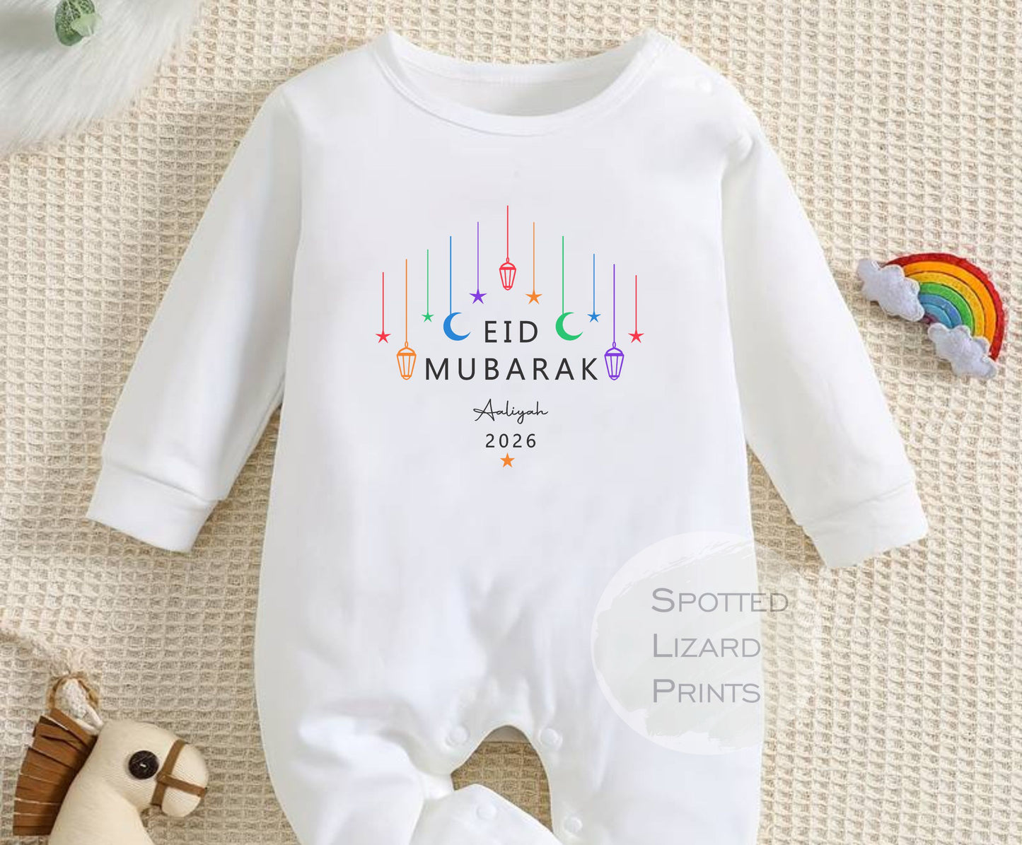 My First Eid Personalised Baby - First Eid sleepsuit - 1st Eid Gift - Ramadan Baby Outfit