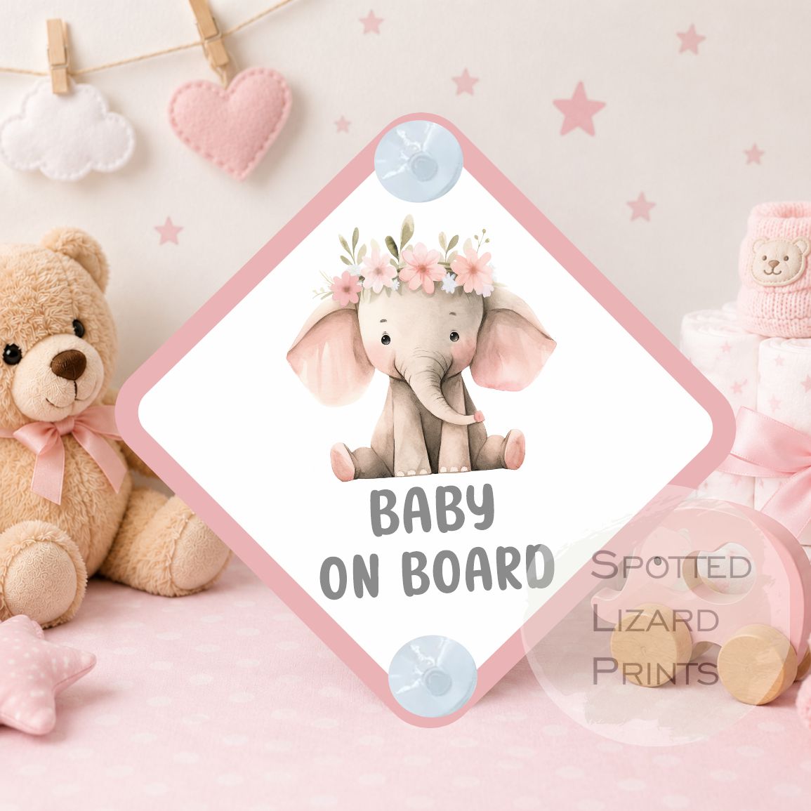 Baby on Board Sign - Child on Board Car sign - Gift for new Mum - Baby announcement - Car window sign