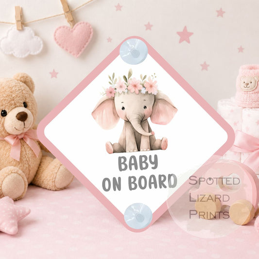 Baby on Board Sign - Child on Board Car sign - Gift for new Mum - Baby announcement - Car window sign