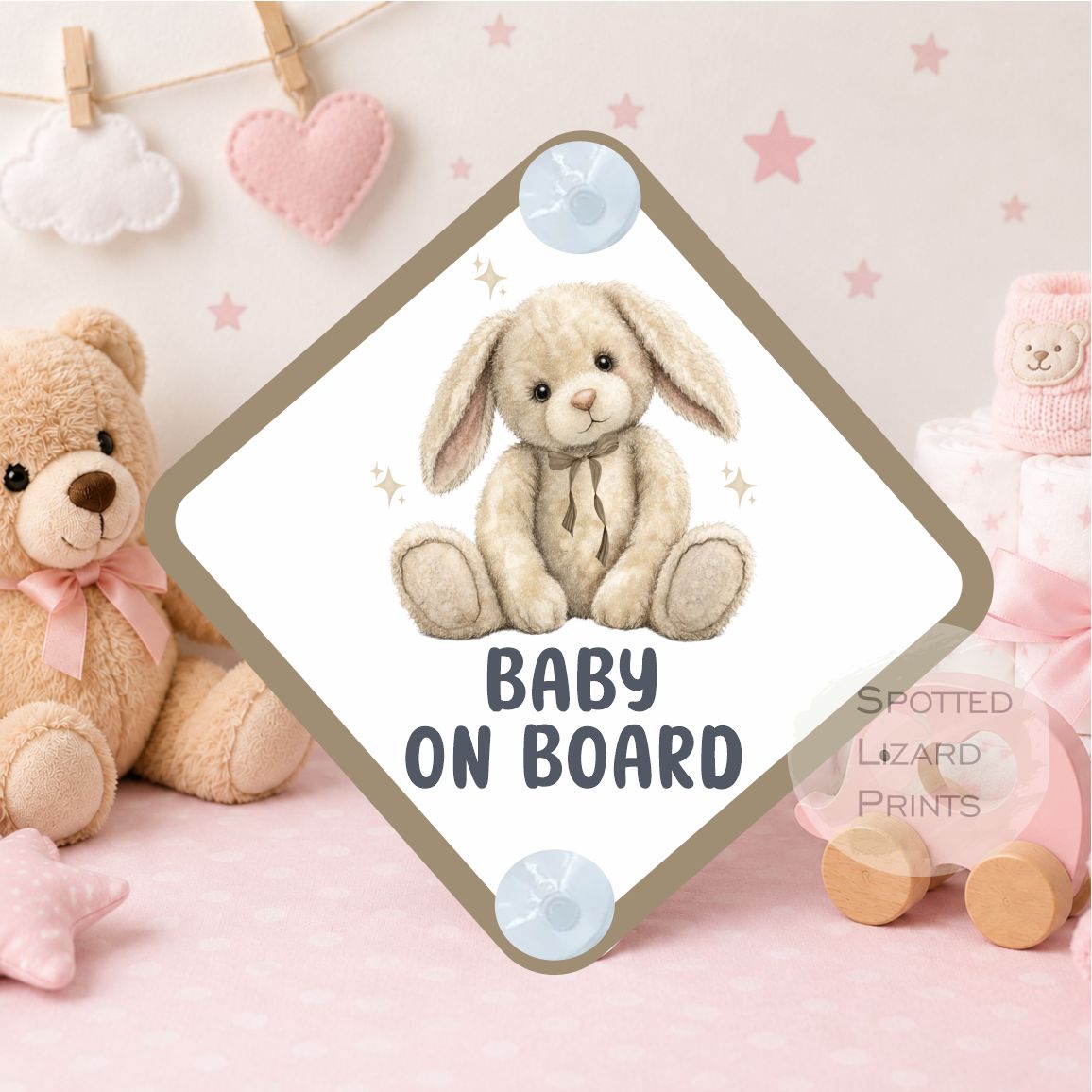 Baby on Board Sign - Child on Board Car sign - Gift for new Mum - Baby announcement - Car window sign
