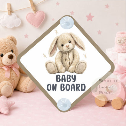 Baby on Board Sign - Child on Board Car sign - Gift for new Mum - Baby announcement - Car window sign