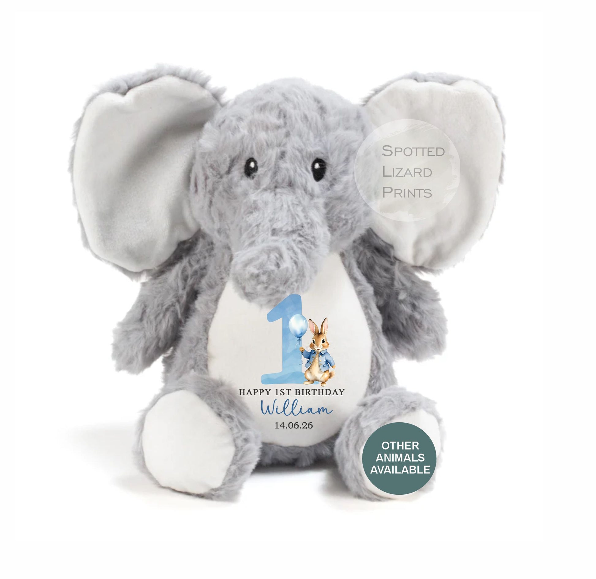 Personalised First Birthday , 1st Birthday Gift Boy Teddy, 1st Baby Boy, Birthday Present, Personalised 1st Birthday Soft Toy