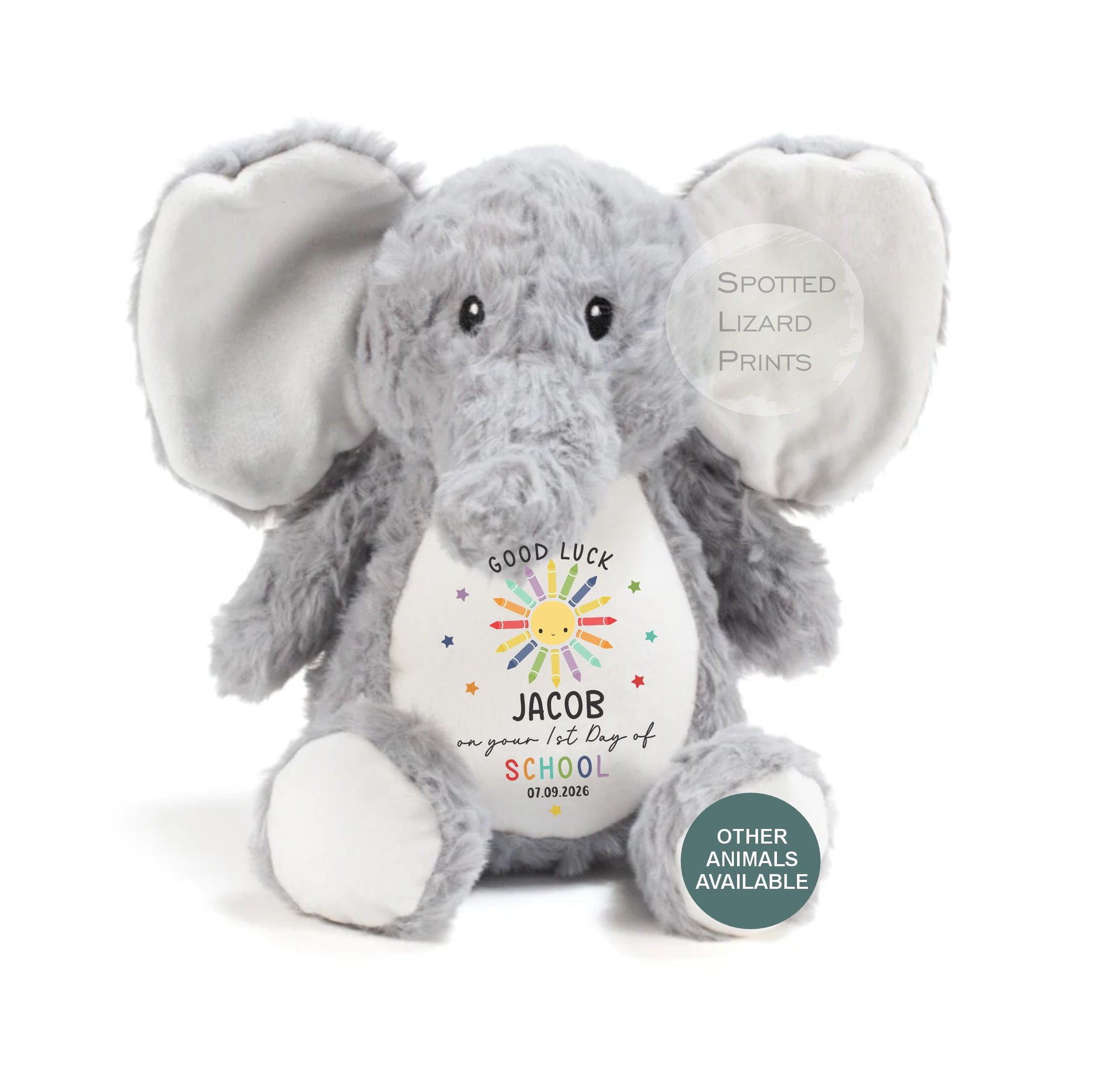 Personalised first day of school teddy