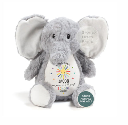 Personalised first day of school teddy