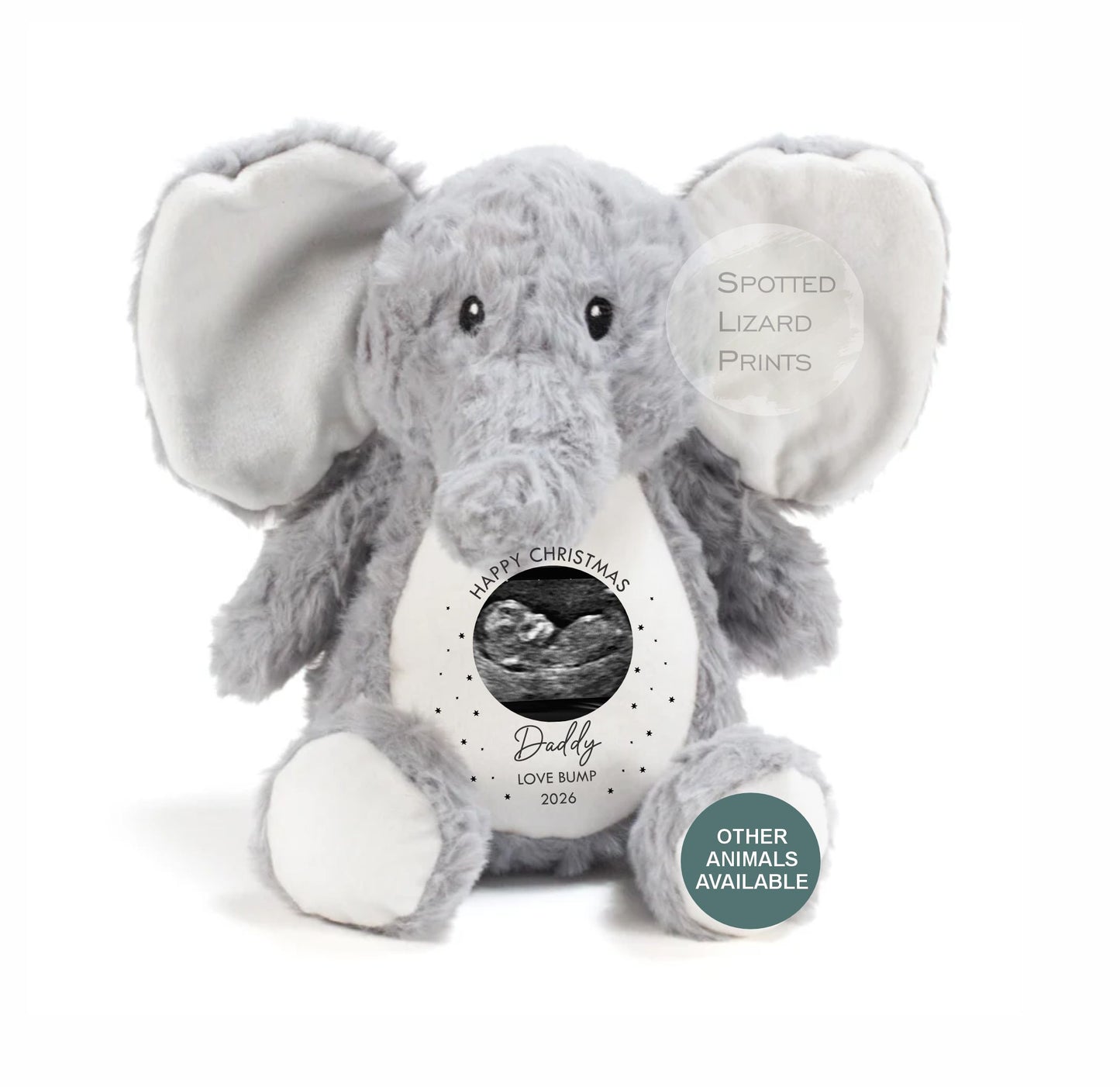 Christmas Gift From Baby to Daddy, Personalised Photo Teddy, First Christmas Daddy Gift, Baby Scan Teddy Bear, New Dad Xmas Keepsake