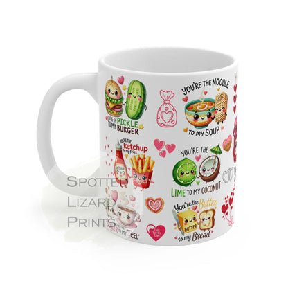 Sweet Animated Food Puns Mug Ceramic 11oz mug