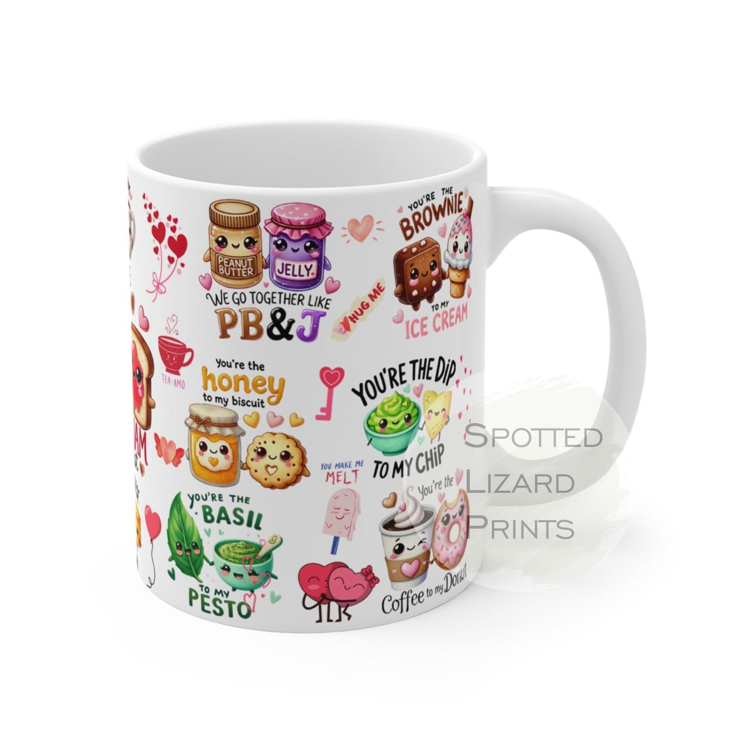 Sweet Animated Food Puns Mug Ceramic 11oz mug
