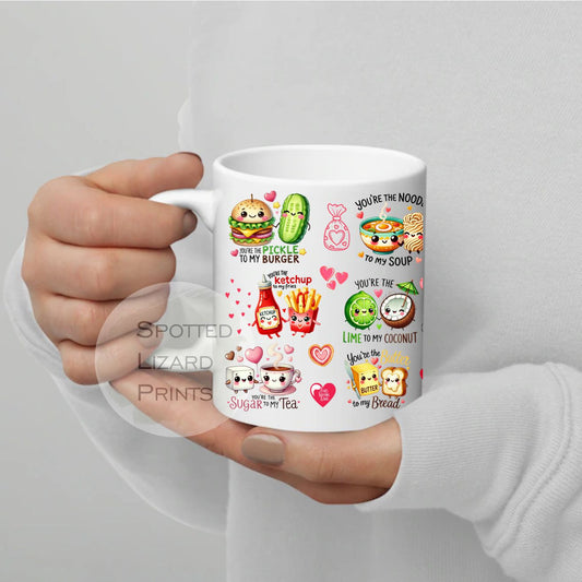 Sweet Animated Food Puns Mug Ceramic 11oz mug