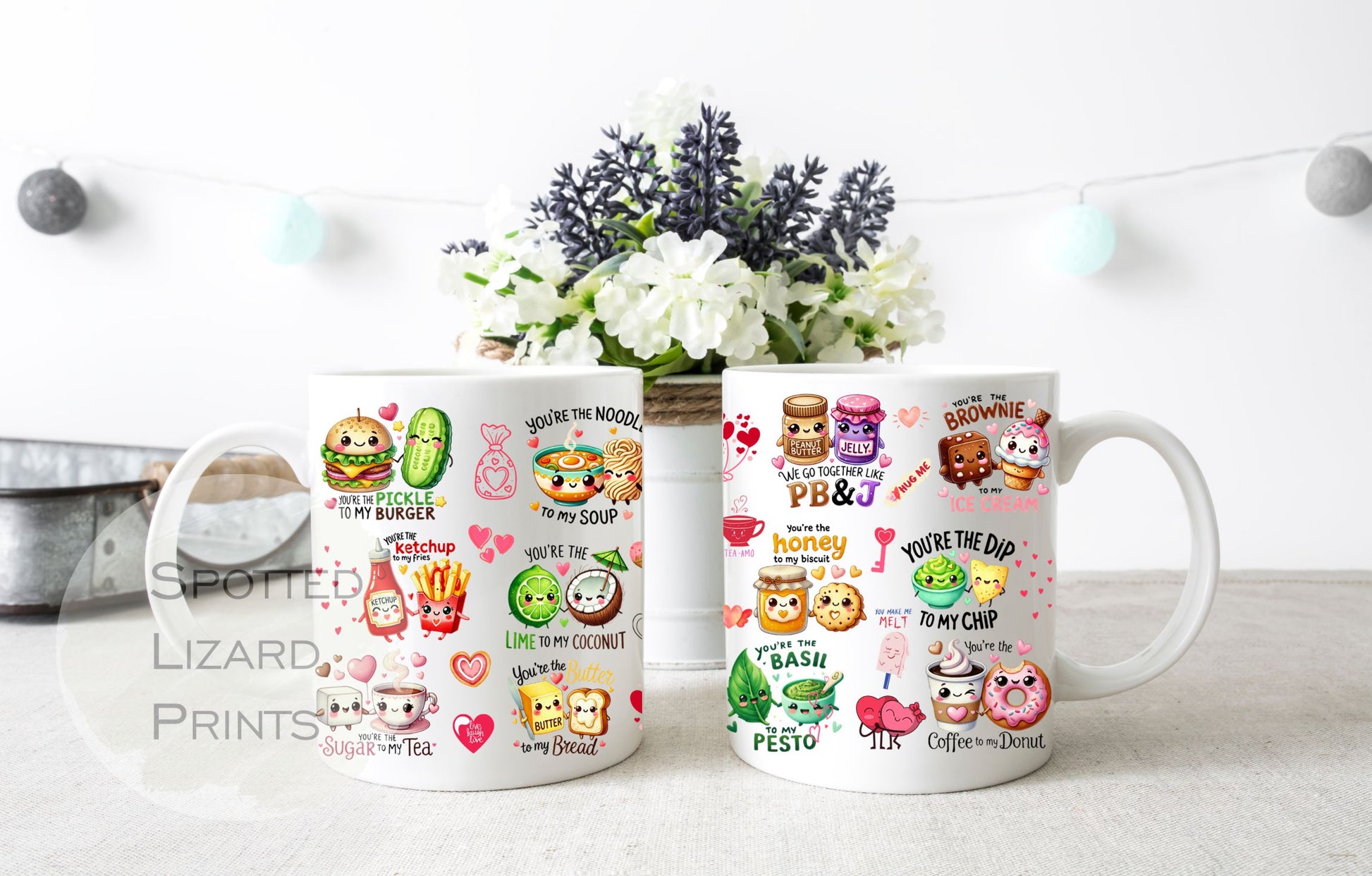 Sweet Animated Food Puns Mug Ceramic 11oz mug