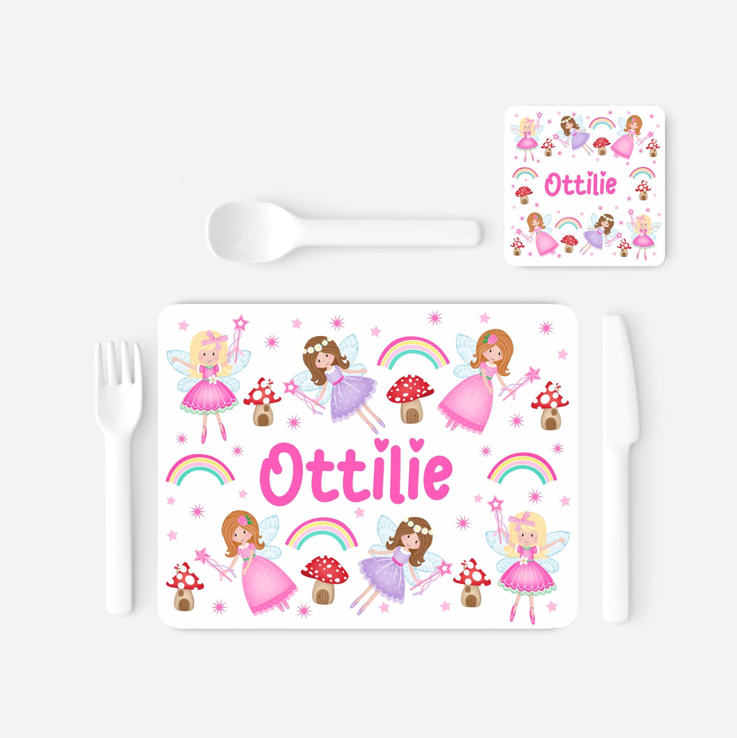 Fairy tea time placemat set