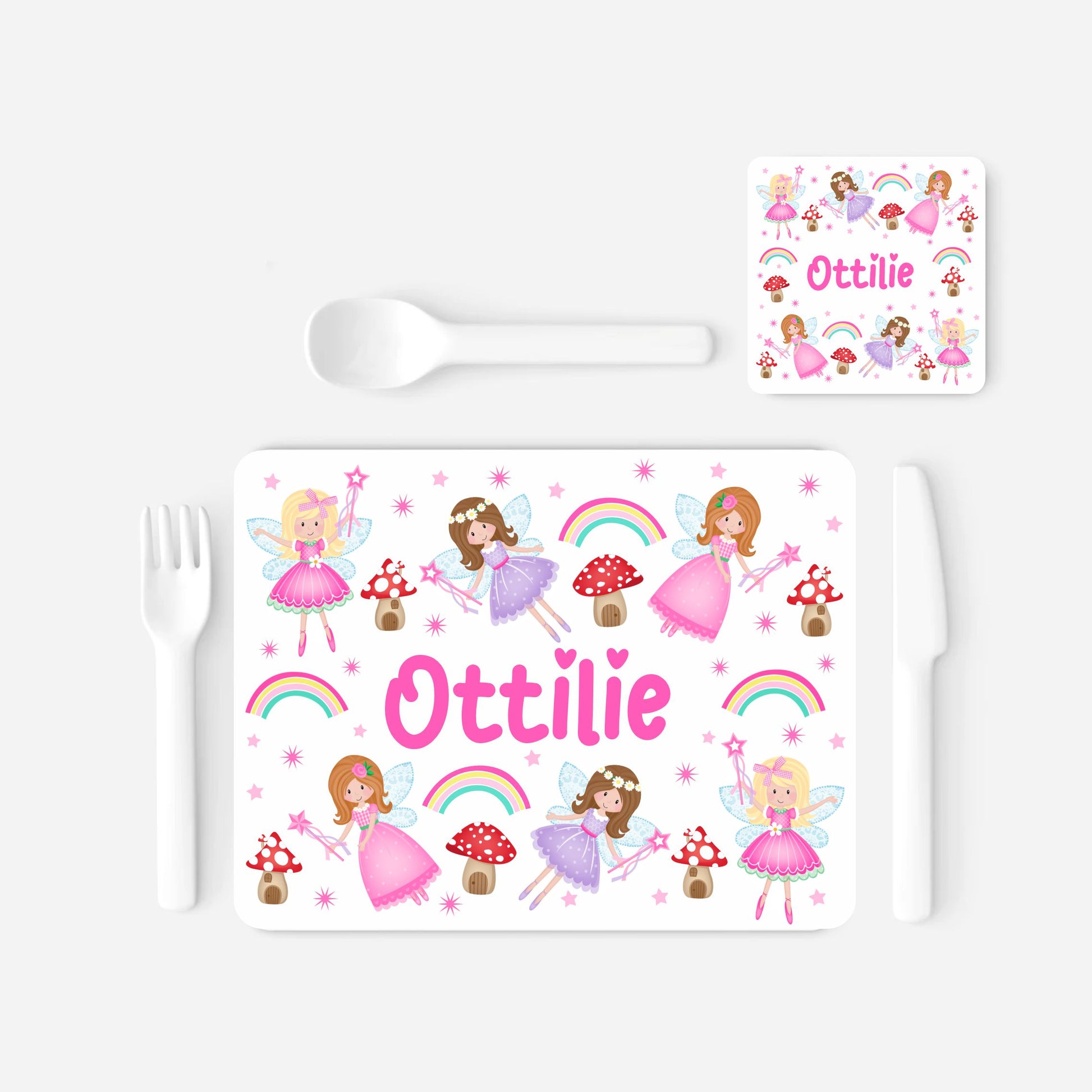 Fairy tea time placemat set