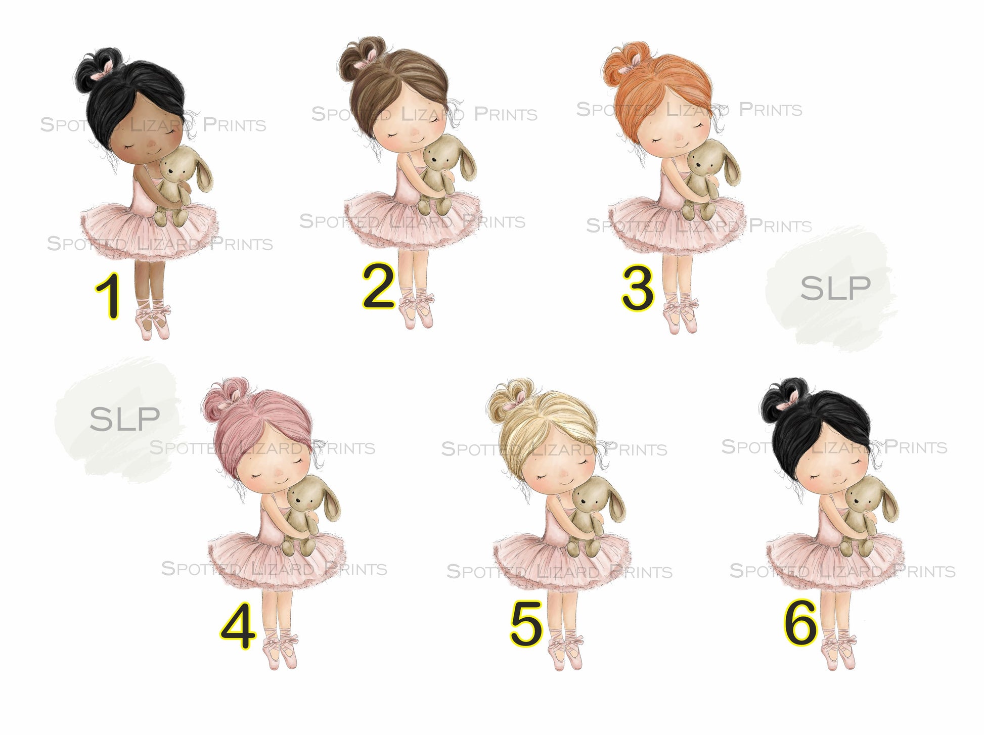 Personalised Girls Christmas Card | 6 Ballerina Designs
