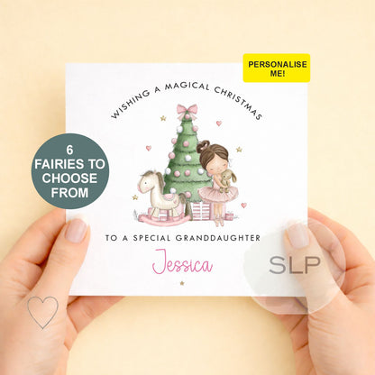 Personalised Girls Christmas Card | 6 Ballerina Designs