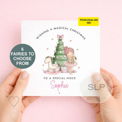 Personalised Girls Christmas Card | 6 Ballerina Designs