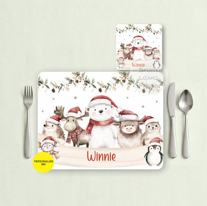 Gift for Kids - Personalised Placemat - Placemat and Coast set - Personalised Tableware - Personalised Coaster - 
