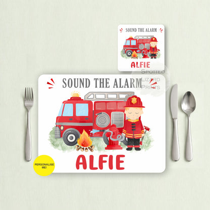 Gift for Kids - Personalised Placemat - Placemat and Coast set - Personalised Tableware - Personalised Coaster - 