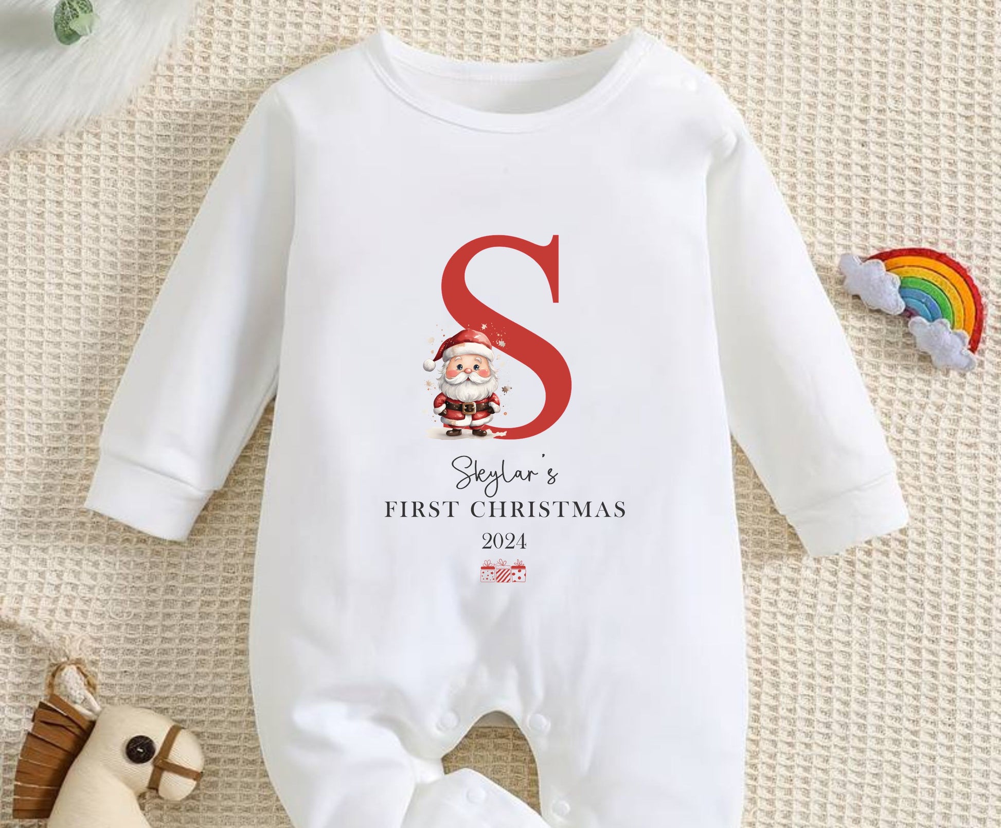 My first Xmas baby romper