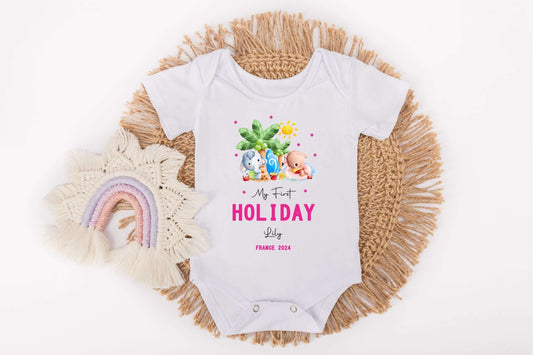 my 1st holiday baby vest