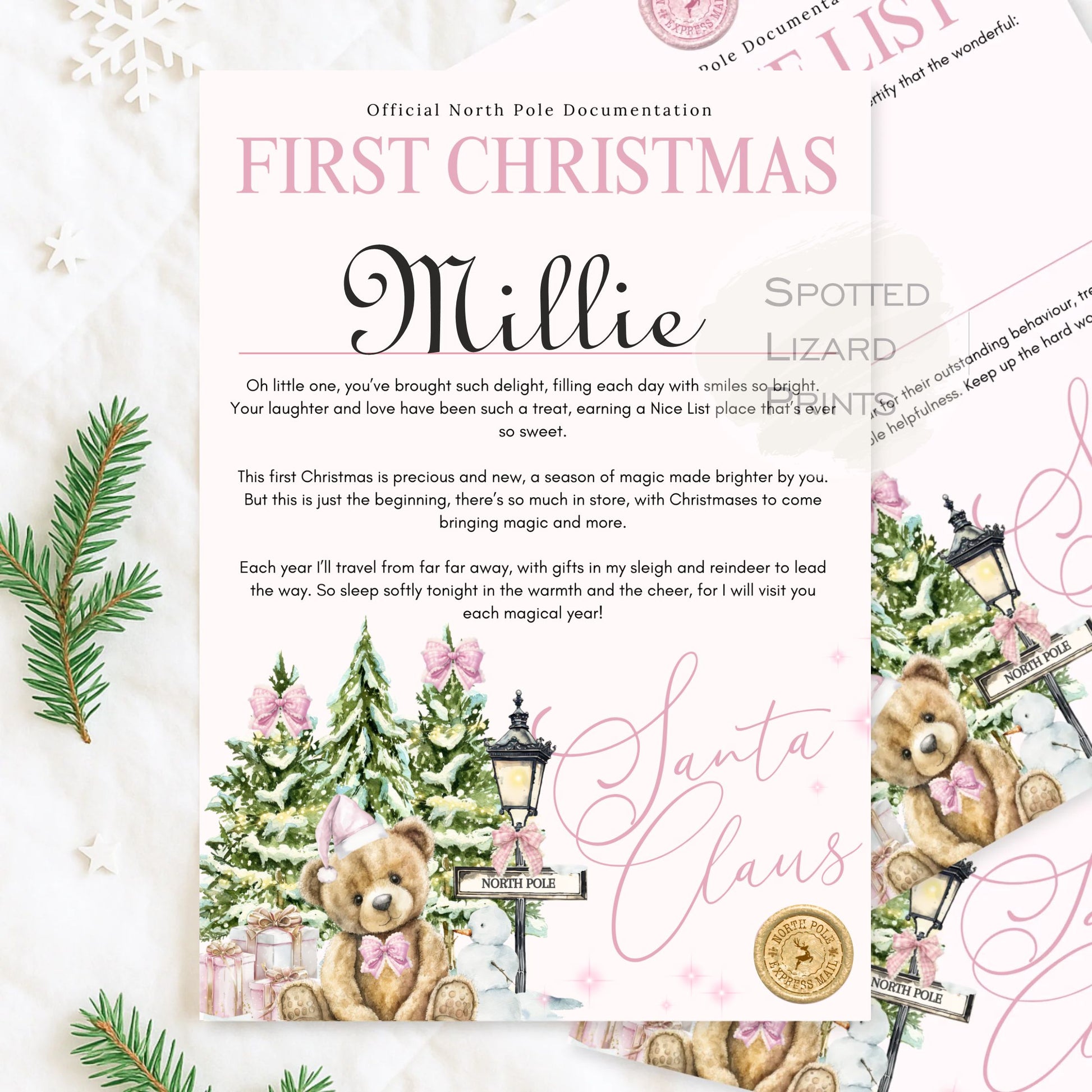 first Christmas certificate