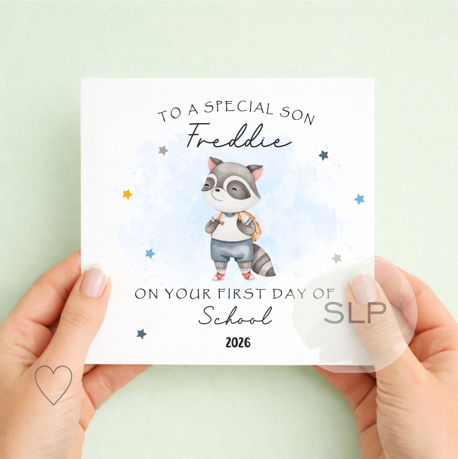 Personalised First Day of School Card | First Day at Nursery Card | Grandson / Son Back to School Card | Custom Name Keepsake