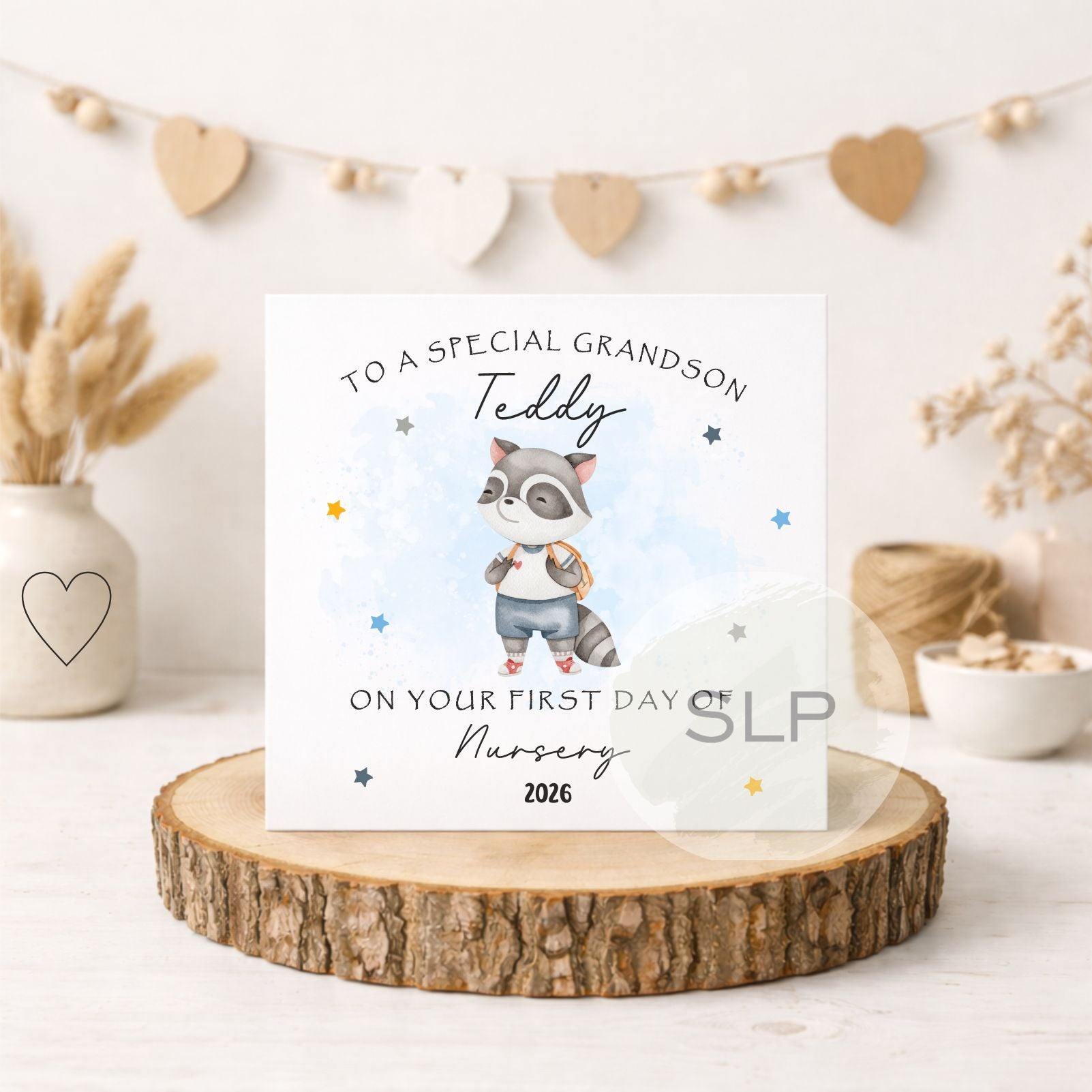 Personalised First Day of School Card | First Day at Nursery Card | Grandson / Son Back to School Card | Custom Name Keepsake