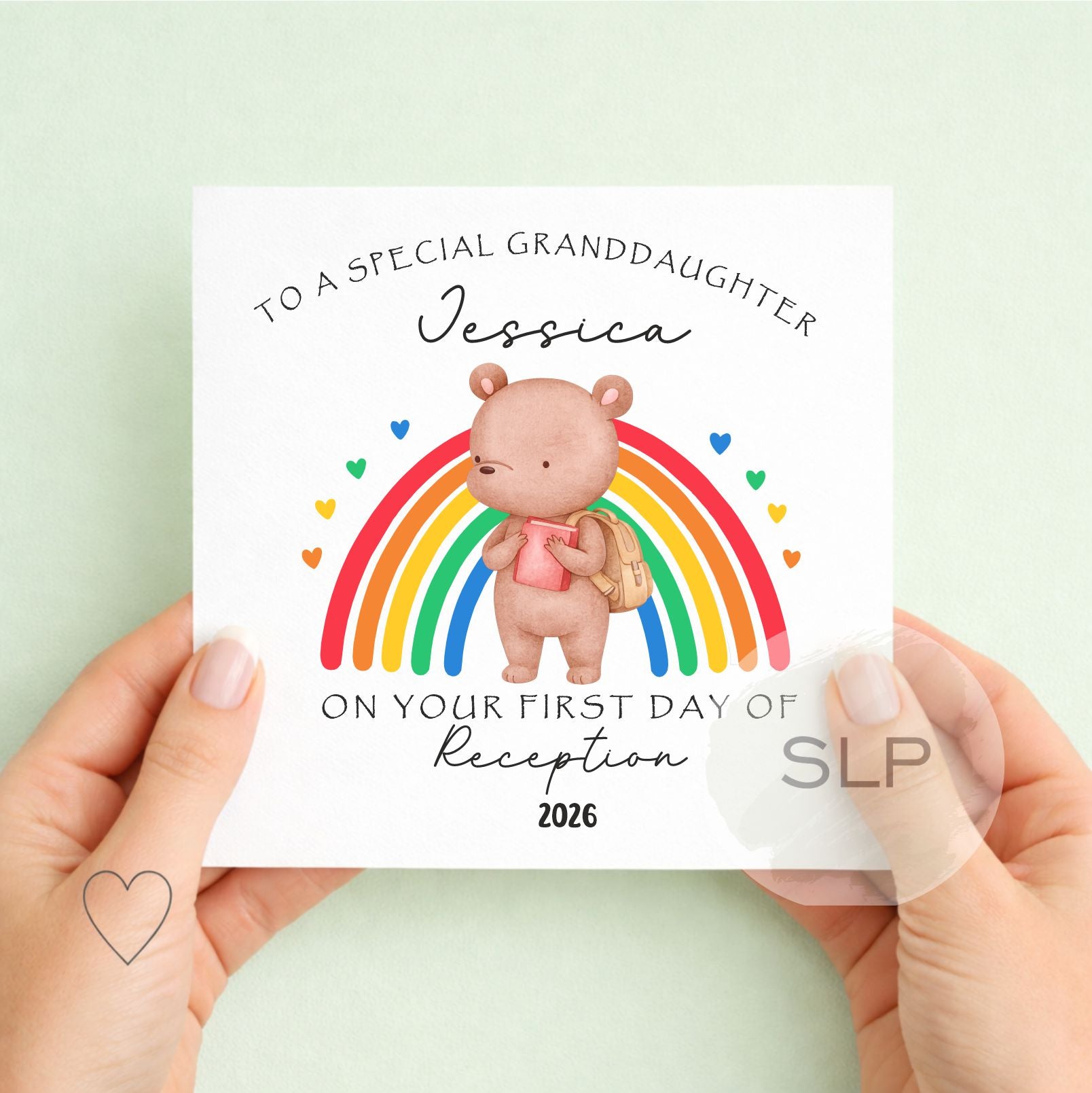 Personalised First Day of School Card | First Day at Nursery Card | Daughter / Son Back to School Card | Custom Name Keepsake
