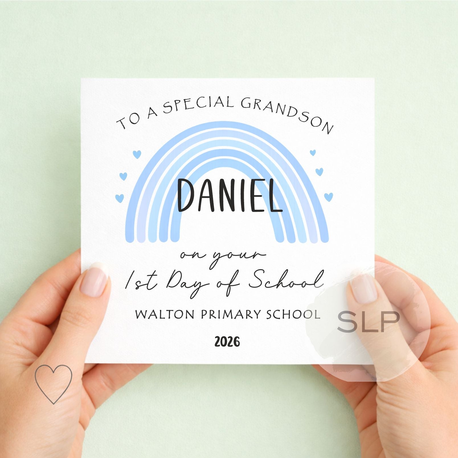 Personalised First Day of School Card | First Day at Nursery Card | Grandson / Son Back to School Card | Custom Name Keepsake