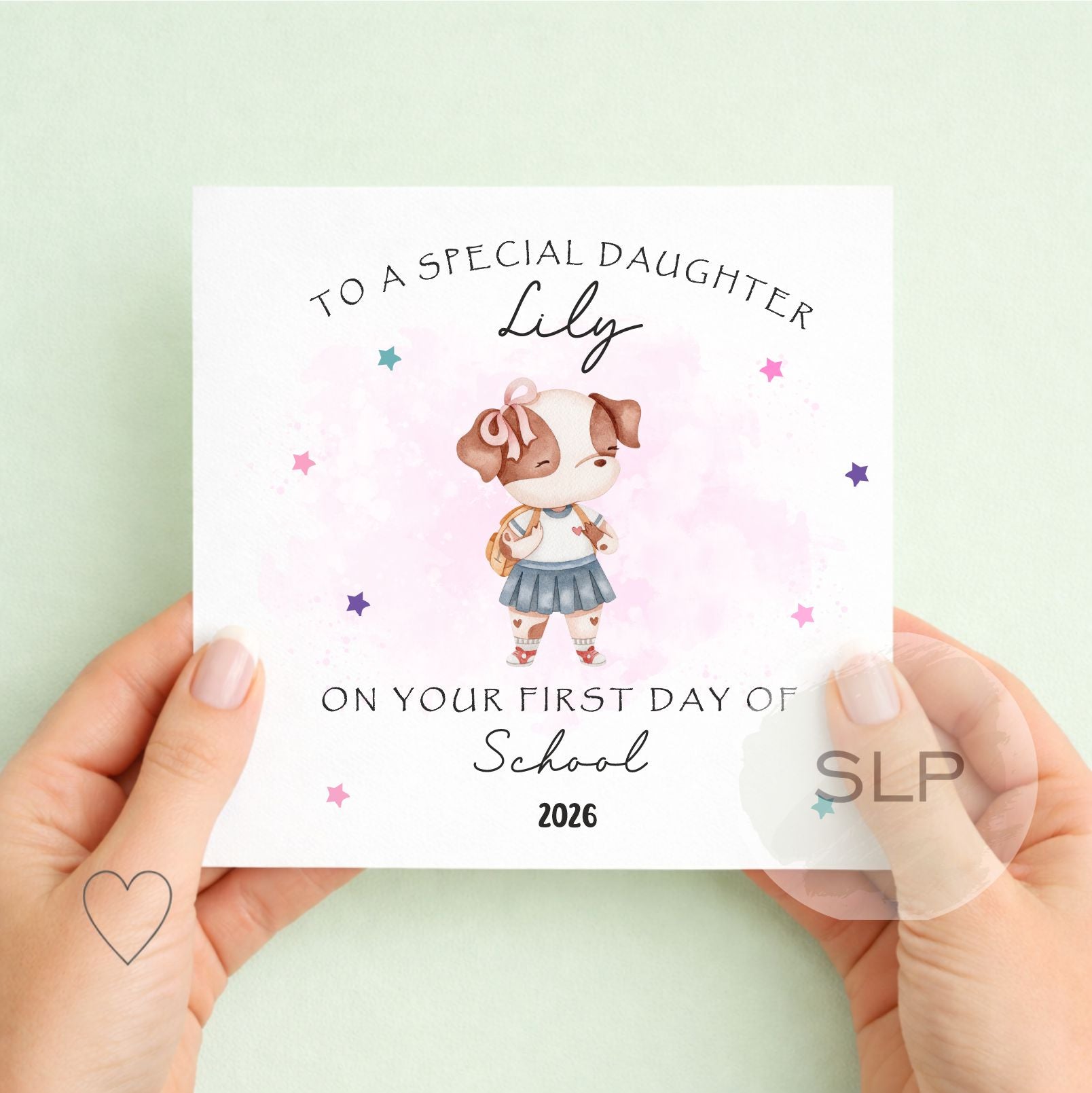 Personalised First Day of School Card | First Day at Nursery Card | Daughter / Son Back to School Card | Custom Name Keepsake